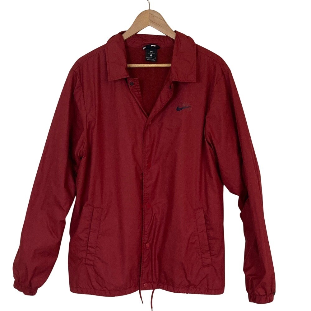 Nike SB Crimson Windbreaker AO0564-613 Snap Front Size Large Skater Streetwear